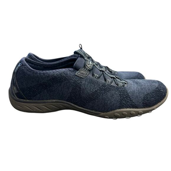 Skechers Relaxed Fit Breathe Easy Infi-Knity slip On Shoes Navy Blue Size 8 - Picture 4 of 9